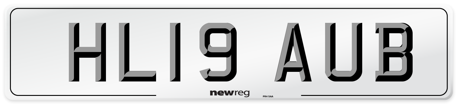 HL19 AUB Number Plate from New Reg